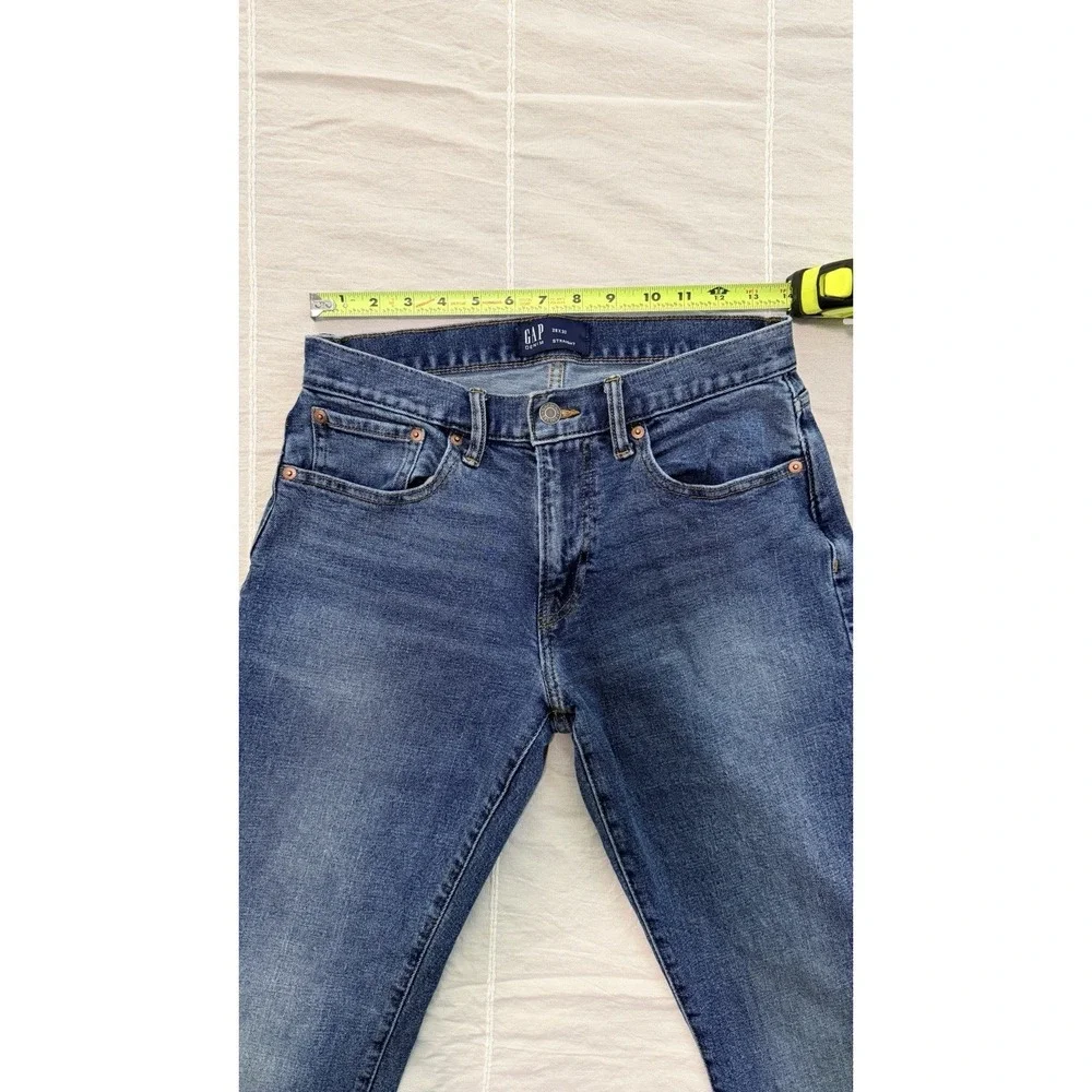 GAP Men's Straight Leg Jeans Size Blue Stretch Denim Mid Rise‎ 28x30